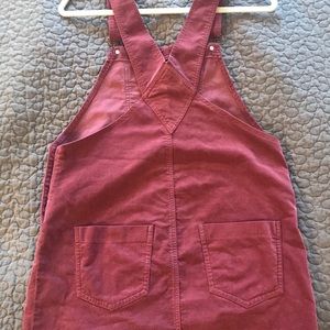 Mayve velvet overall dress